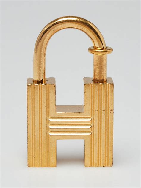 Hermès Vintage Gold Plated H Logo Cadena Lock Charm, 2000 